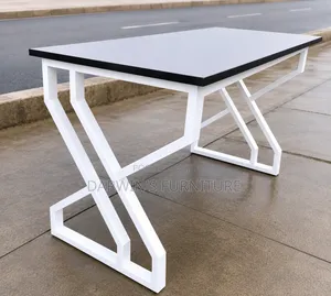 White Metallic Study Table