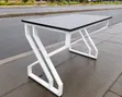 White Metallic Study Table - 2