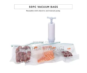 Premium 50pc Vacuum Storage Bag Kit with Electric Pump