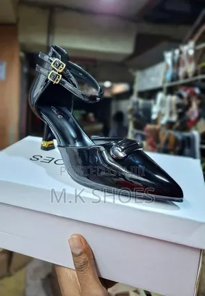 Ladies' Black Kitten Heels - KES 2,500