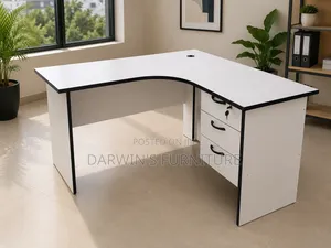 Boss Office Products L-Shaped Desk with 3 Drawers