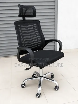 Boss Office Products Kiti cha Ofisi cha Mesh chenye Headrest