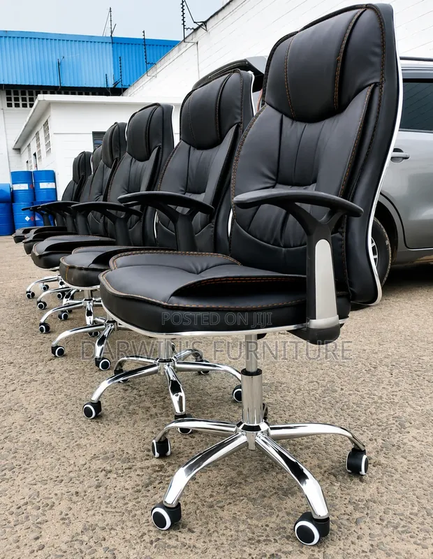 Boss Office Products Black Leather Chair - 1
