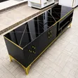 Boss Office Products TV Stand with LED & Drawers - Black - 2