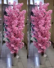 Mimea Mirefu Bandia ya Maua ya Cherry Blossom Nyeupe na Pink - 2