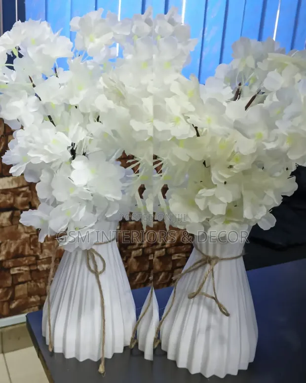 Artificial Cherry Blossom Flowers - White & Coloured - 1