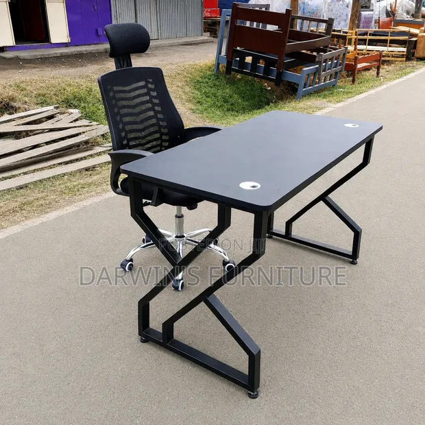 Boss Office Products Metallic Study Table & Chair Set - 1
