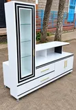 Boss Office Products TV Media Cabinet with LED Lights - 2