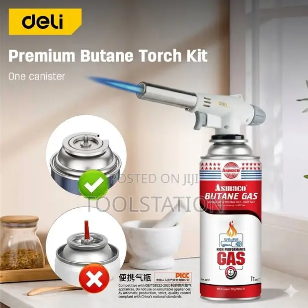 Butane Torch / Flame Gun Kit with Gas Canister - 1