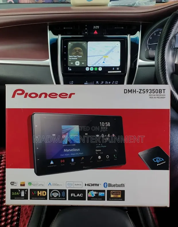 Pioneer DMH-ZS9350BT 9-inch Infotainment Receiver for Toyota Harrier 2017+ - 1