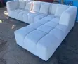 5 Seater White Bouclé Bubble Sofa - 2