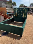 4x6 Dark Green Velvet Bed with Tufted Gold Trim Headboard - 2