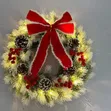 35cm Pre-Lit Christmas Wreath Decoration - 2