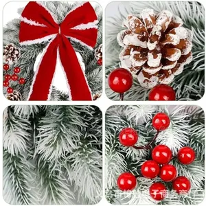 35cm Pre-Lit Christmas Wreath Decoration