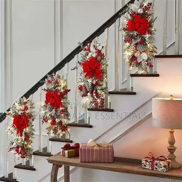 Christmas Swag Wreath with LED Lights - 1
