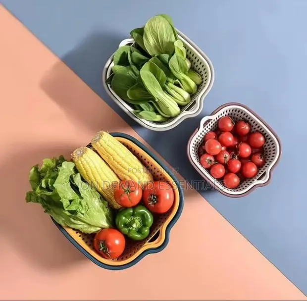 8-in-1 Plastic Kitchen Colander Drain Basket Set - 1