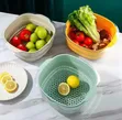 Double Layer Acrylic & Plastic Kitchen Colander - 1