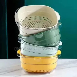 Double Layer Acrylic & Plastic Kitchen Colander