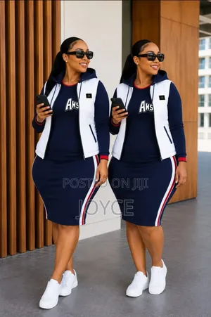 2 Piece Track Dress with Half Jacket