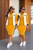 2 Piece Track Dress with Half Jacket - 4