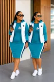 2 Piece Track Dress with Half Jacket - 5