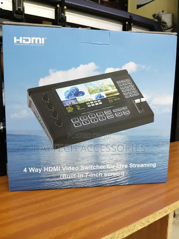 4-Channel HDMI Live Streaming Video Switcher with 5-Inch Screen - 1