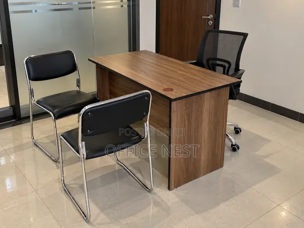 Modern Office Desk with Chairs - Executive Workstation - 1