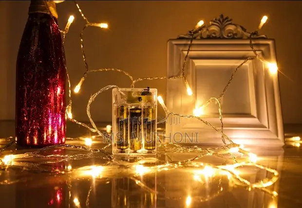 20 Metre Battery Operated Christmas LED Lights - Warm White - 1
