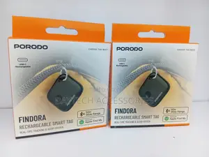 Porodo Findora Rechargeable Smart Tag - Black