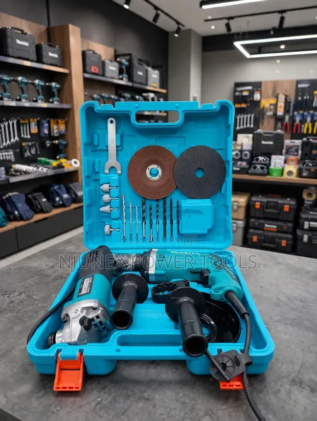 Makita Electric Drill & Angle Grinder Combo Kit - 1