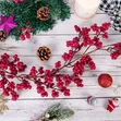 Garland ya Krismasi ya Beri Nyekundu Bandia - 5