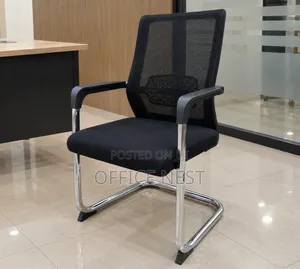 Mesh Visitor Office Chair - Black