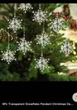 Vipodozi 6 vya Kristali vya Snowflake vya Krismasi - 4