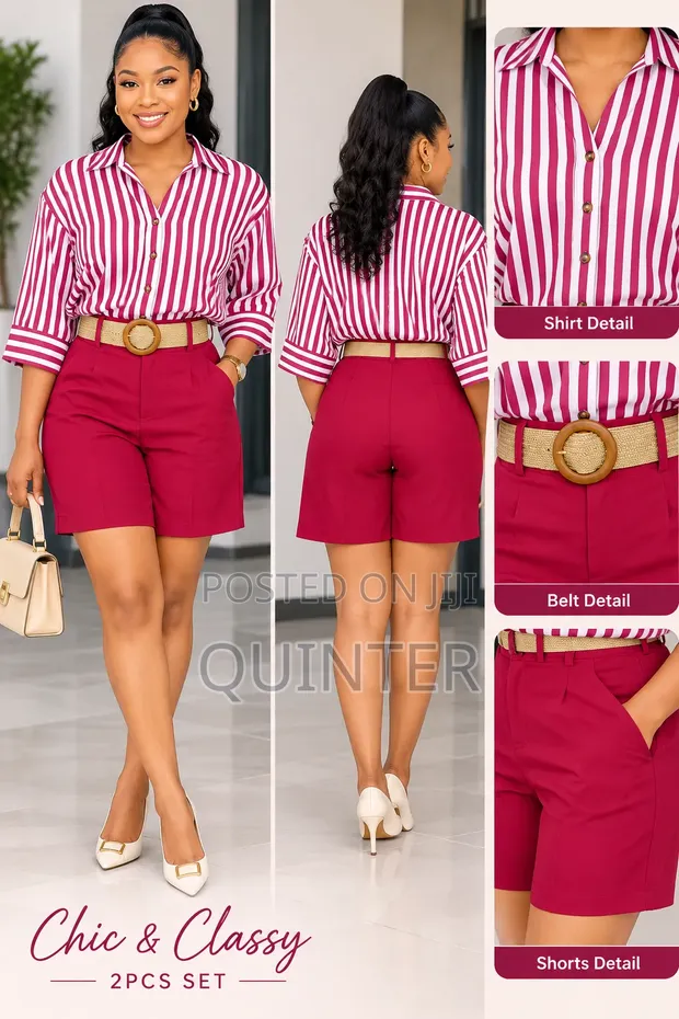 Zara Wears 2 Piece Set - Burgundy - 1