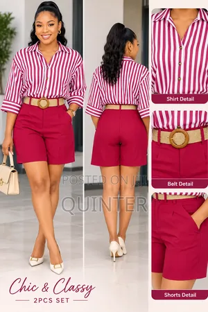 Zara Wears Set ya Vipande 2 - Burgundy