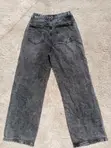 Ladies Mummy Jeans - Gray Wide-Leg - 2