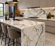Calacatta Marble-Look Sintered Stone Slab - 2