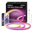 5M RGB LED Neon Rope Light with Remote - 1