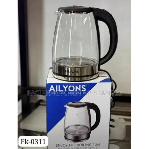 Ailyons 1.8L Transparent Glass Electric Kettle - 1