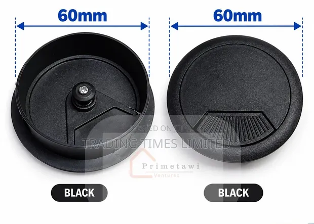 60mm Desk Cable Grommets (Nyeusi) - 1