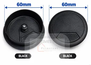 60mm Desk Cable Grommets (Nyeusi)
