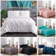 Pinch Pleat Cross Pintuck Duvet Cover Set (6x6/6x7) - 2