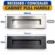 150mm Recessed Cabinet Pull Handle - 1