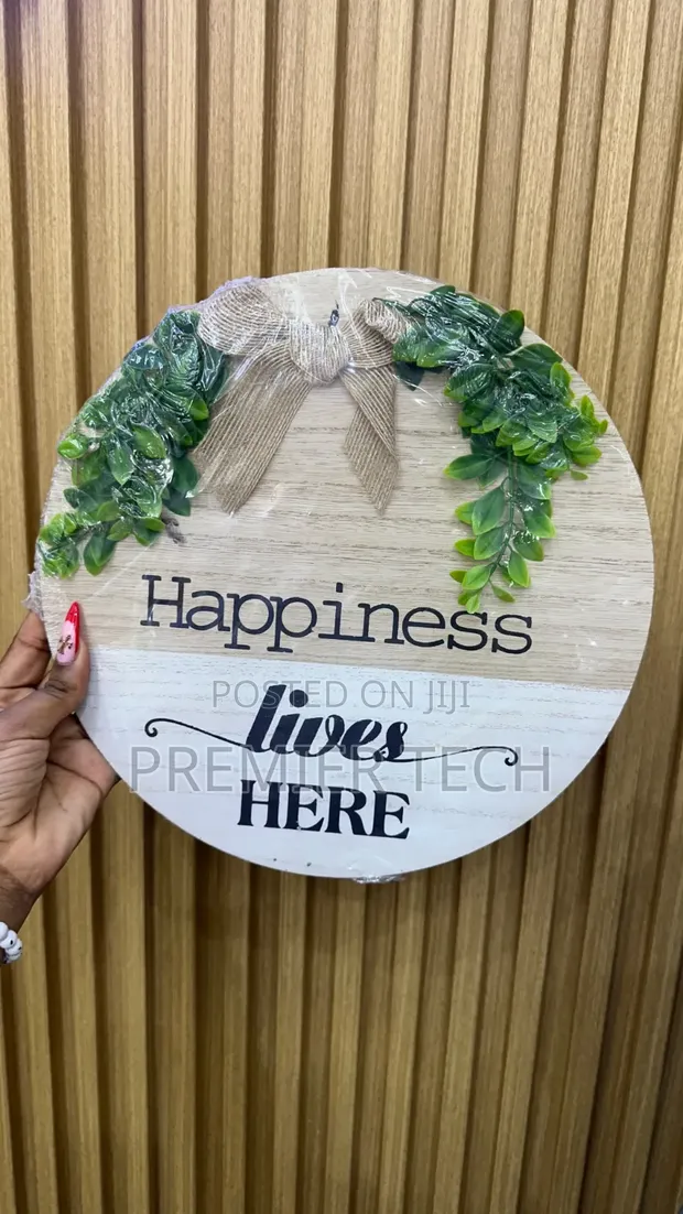 Wooden Hanging Decor & Door Wreath 30cm - 1