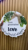 Wooden Hanging Decor & Door Wreath 30cm - 2