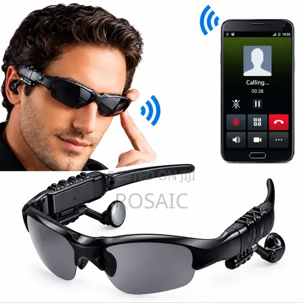 Wireless Bluetooth Sunglasses with Stereo Earphones - 1