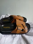 Double Buckle Leather Sandals - 1