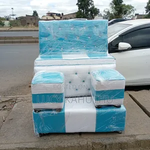 Light Blue and White Pedicure Seat