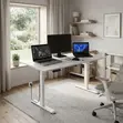 1.2m White Electric Standing Desk - Inayoweza Kurekebisha Urefu - 1