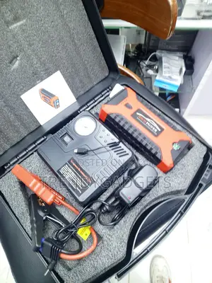 Portable 12V Car Jump Starter & Tire Inflator na LED Flashlight